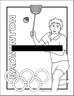 Coloring Page: Summer Olympics – Badminton