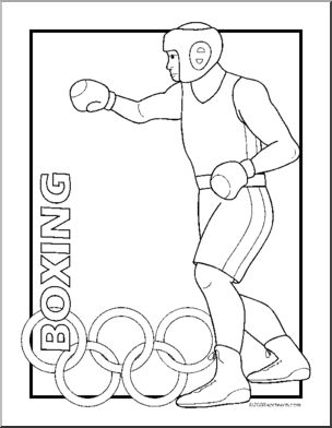 Coloring Page: Summer Olympics – Boxing
