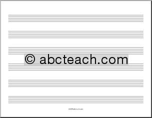 Music Sheet ( 6 staves, landscape orientation)