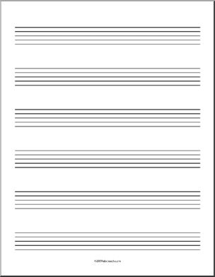 Music Sheet ( 6 staves, portrait orientation)