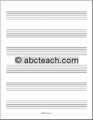 Music Sheet ( 6 staves, portrait orientation)