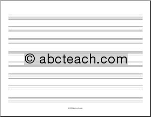 Music Sheet ( 8 staves, landscape orientation)