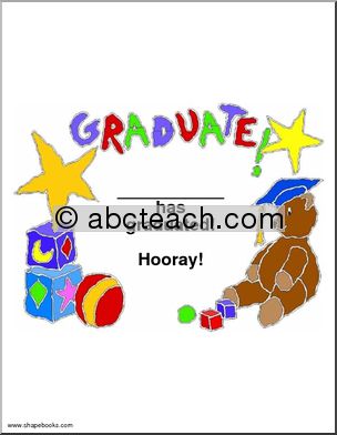 Certificate: Pre-School or Kindergarten Graduate