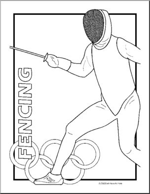 Coloring Page: Summer Olympics – Fencing