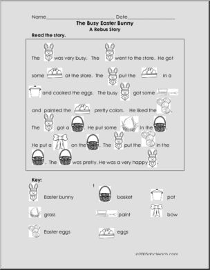 Easter (b/w) Rebus