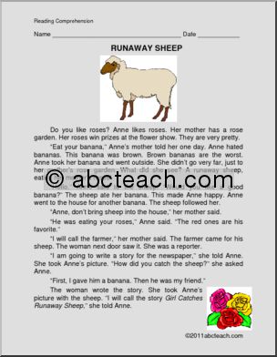 Fiction: Runaway Sheep (primary)
