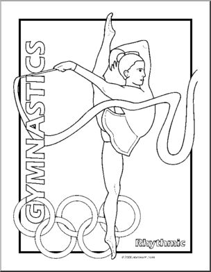 Coloring Page: Summer Olympics – Gymnastics (Rhythmic)