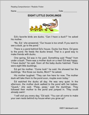 Fiction: Eight Little Ducklings (primary)