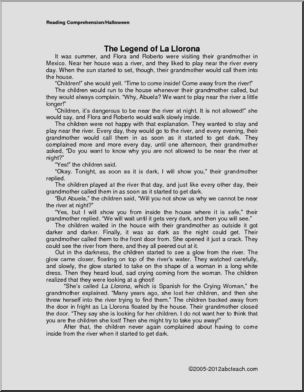 Fiction: Halloween & La Llorona (upper elementary)