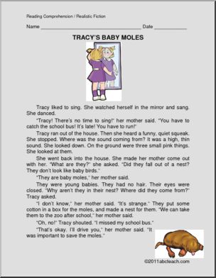 Fiction: Tracy’s Baby Moles (primary)