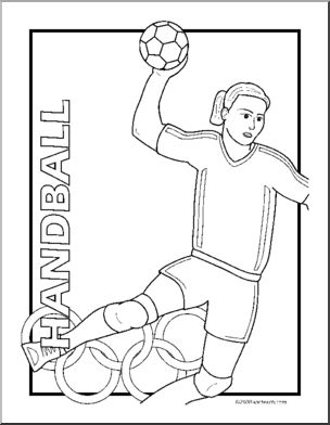 Coloring Page: Summer Olympics – Handball