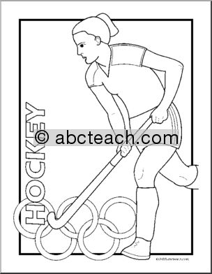Coloring Page: Summer Olympics – Hockey