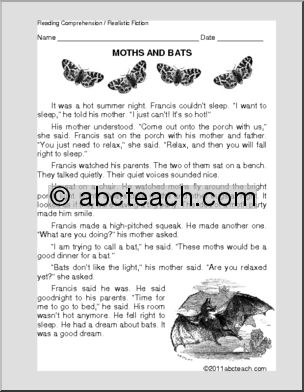 Fiction: Moths and Bats (primary)