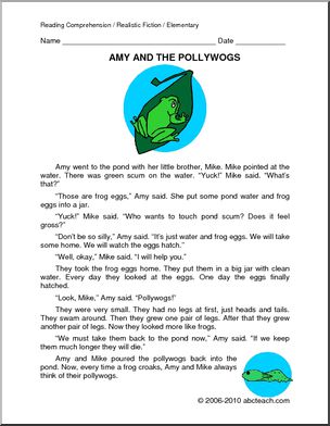 Fiction: Amy and the Pollywogs (elem)