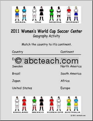 Women’s World Cup Soccer Center: Geography Activities 2011