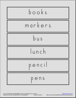 Word Wall: Back to School