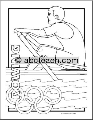 Coloring Page: Summer Olympics –  Rowing