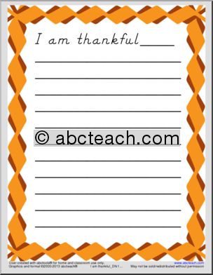 Writing Prompt: I am thankful