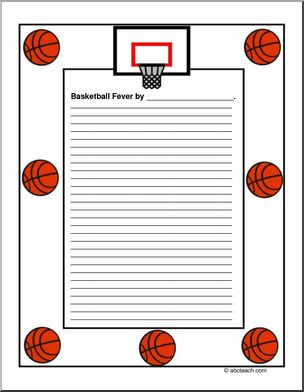 Border Paper: Basketball Fever (elementary)
