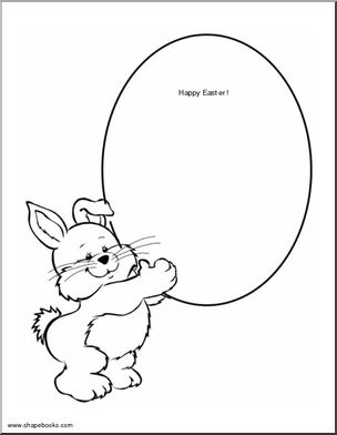 Shapebook: “Happy Easter” Bunny and Egg