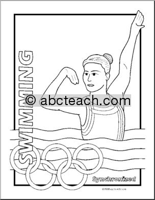 Coloring Page: Summer Olympics – Swimming (Synchronized)