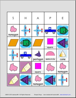 Bingo – Shapes (multi-age) Game