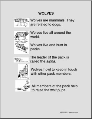 Comprehension: Wolves (primary/elem)