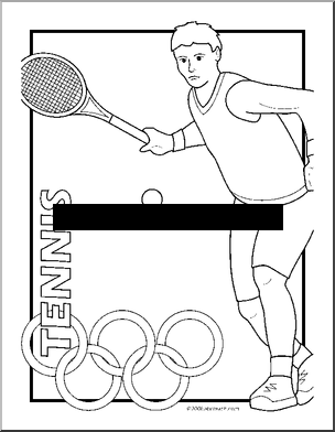 Coloring Page: Summer Olympics – Tennis