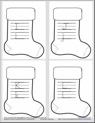 Shapebook: Alphabet Christmas Stocking (ZB-Style Font)