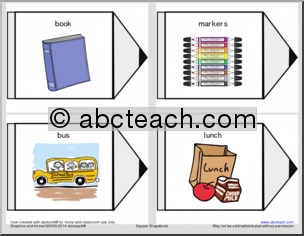 Word Wall: Back to School (with pictures)