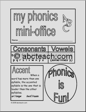 Phonics – b/w Mini Office