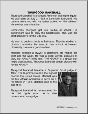 Biography: Thurgood Marshall (primary/elem)