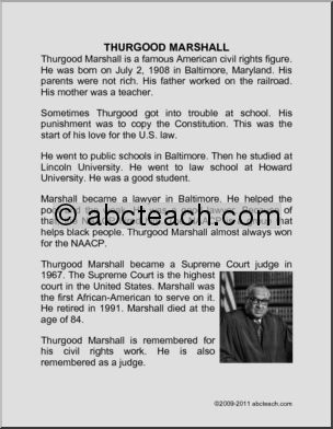 Biography: Thurgood Marshall (primary/elem)