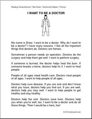 Fiction: I Want to Be a Doctor (primary/elem)
