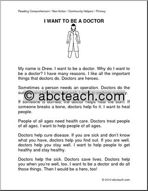 Fiction: I Want to Be a Doctor (primary/elem)