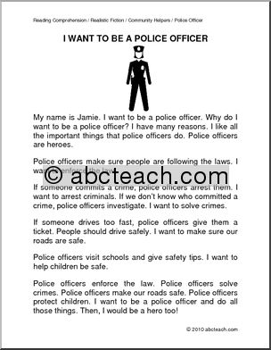 Fiction: I Want to Be a Police Officer (primary/elem)