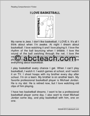 Fiction: I Love Basketball (primary/elem)