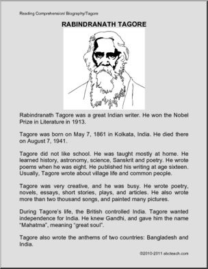 Biography: Rabindranath Tagore (primary/elem)