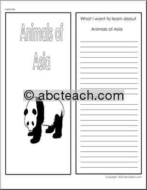 Lapbook: Animals of Asia