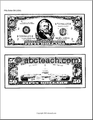 U.S. Money- $50 dollar bill