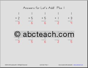 Addition Numbers 1-5 Worksheet
