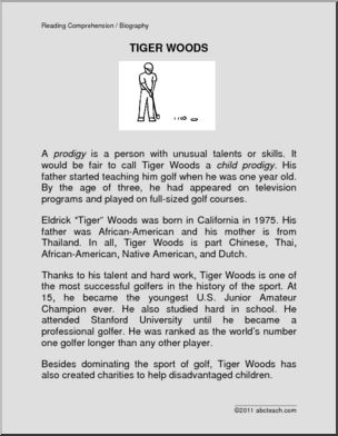 Biography: Tiger Woods (upper elem)