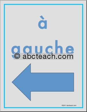 French: Classroom Sign: “â€¡ gauche”