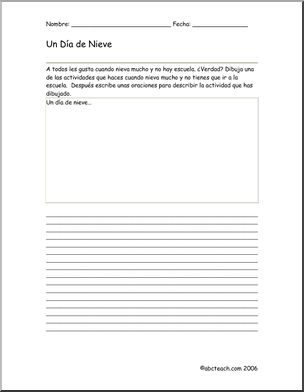 Spanish: Un dÃŒa de nieve. (Elementaria y secundaria)