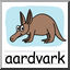Clip Art: Basic Words: Aardvark Color (poster)