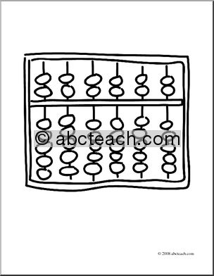Clip Art: Abacus 1 (coloring page)