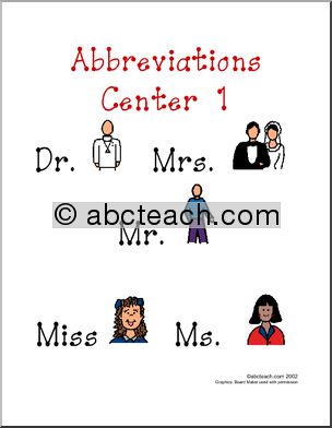 Abbreviations 1 Learning Center