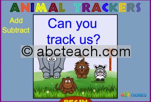 Interactive: Notebook: Math: Animal Trackers Game (elem)