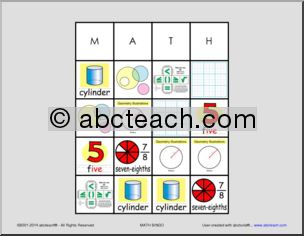 Bingo: Math-Related Terms