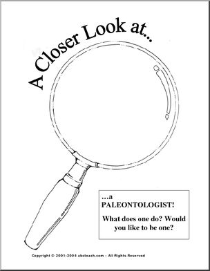 Report Cover: Paleontologist (primary/elementary)